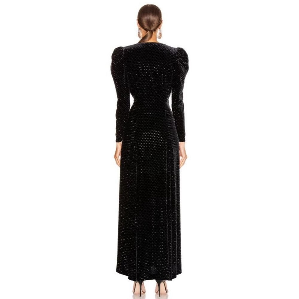 Retrofete Black Maxi Dress with Silver Accents - Picture 4 of 8